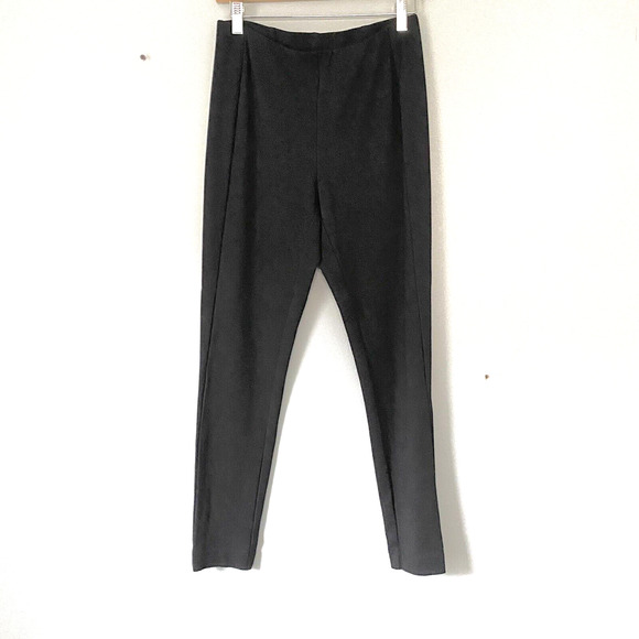 J Jill Leggings Size Medium Black Ponte Ankle Stretch Minimalist - Picture 1 of 8